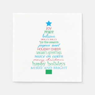 Merry Christmas Tree Napkin