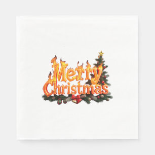 Merry Christmas Tree Napkin