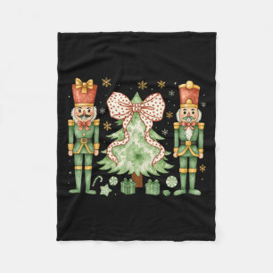 Merry Christmas Tree Nutcracker Ballet Dance Women Fleece Blanket