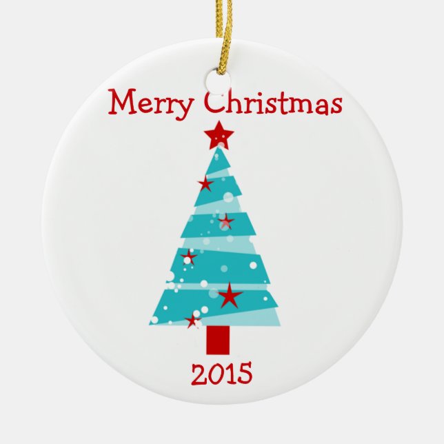 Merry Christmas Tree ornament 2015 (Front)