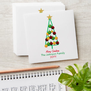 Merry Christmas Tree Ornaments Envelope