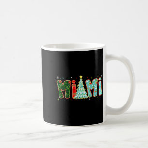 Merry Christmas Tree Plaid Mimi Aesthetic Mom Mama Coffee Mug