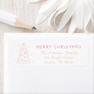 Merry Christmas Tree Return Address Labels