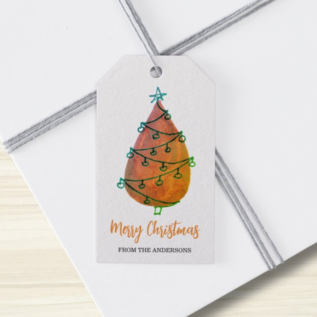 Merry Christmas Tree Rust Gift Tags (Creator Uploaded)