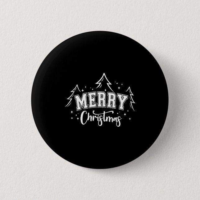 Merry Christmas Tree Santa Xmas Family Matching Pa 6 Cm Round Badge (Front)