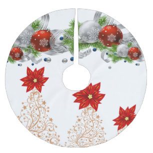 Merry Christmas Tree Skirt Gold Christmas Ornament