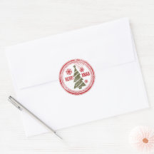 Merry Christmas Tree Snowflake Postmark