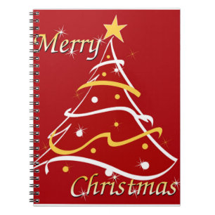 "MERRY CHRISTMAS" TREE SPIRAL NOTEBOOK
