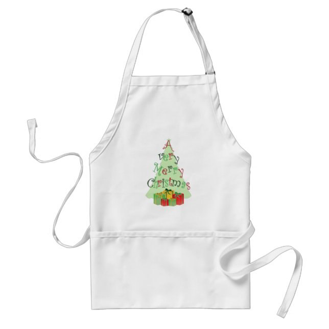 Merry Christmas Tree Standard Apron (Front)