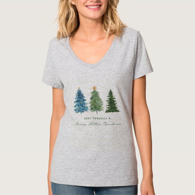 Merry Christmas Tree T-Shirt (Front)