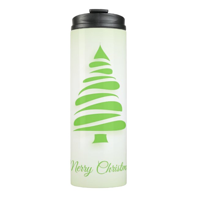Merry Christmas Tree Thermal Tumbler (Front)