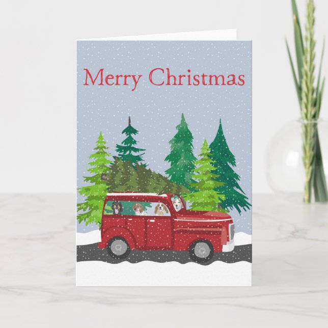 Merry Christmas Tree Travel Card (Front)