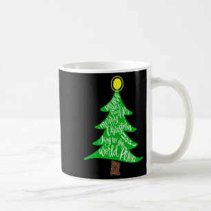 Merry Christmas Tree Tygraphy For Men Women Kid  Coffee Mug