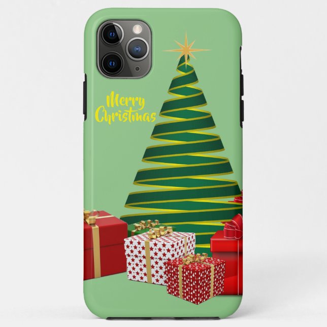 Merry Christmas ~ Tree with Gifts Case-Mate iPhone Case (Back)