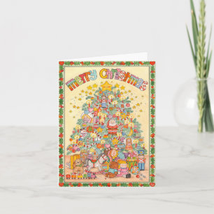 Merry Christmas Tree with Stars Card