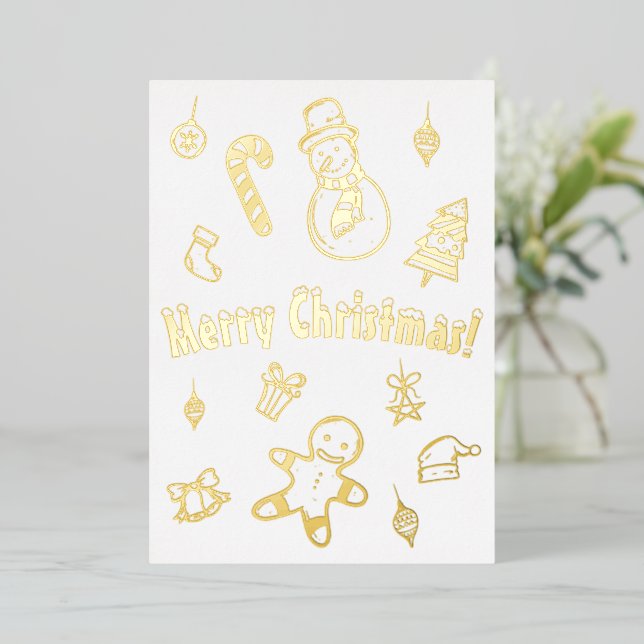 Merry Christmas Tree Xmas Snowman Candy Cane Bells (Standing Front)