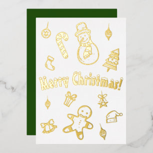 Merry Christmas Tree Xmas Snowman Candy Cane Bells