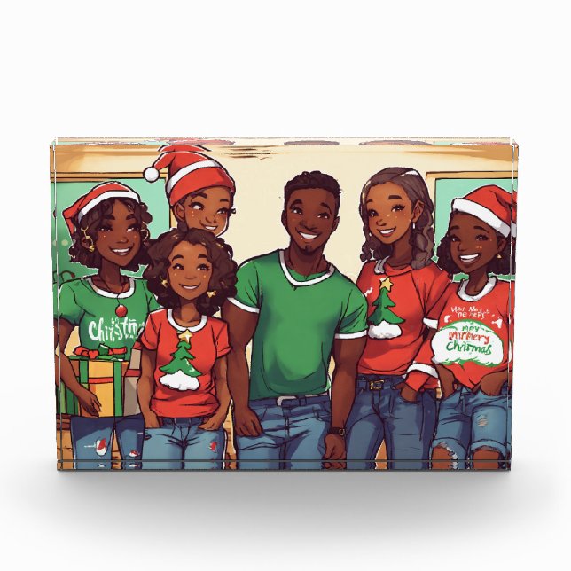 Merry Christmas Tree's Boy's Girls Photo Block (Front)