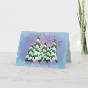 MERRY CHRISTMAS TREES by SHARON SHARPE Holiday Card
