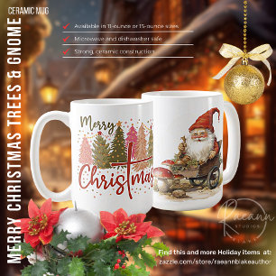 Merry Christmas Trees & Gnome Ceramic Mug