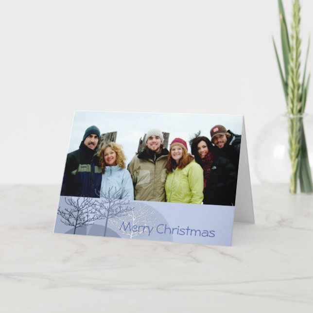 Merry Christmas Trees - Holiday Card (Front)