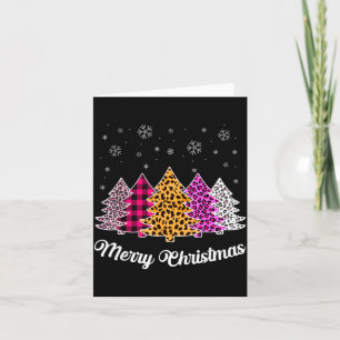 Merry Christmas Trees Leopard Nk Shirt For Women G Card