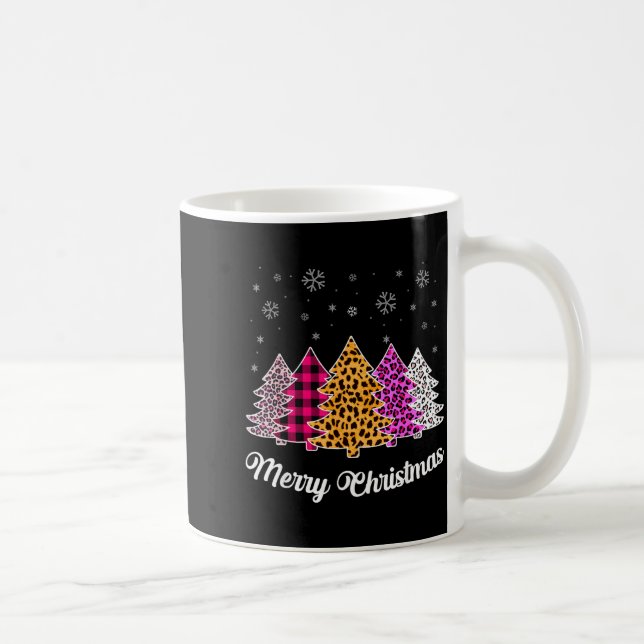 Merry Christmas Trees Leopard Nk Shirt For Women G Coffee Mug (Right)