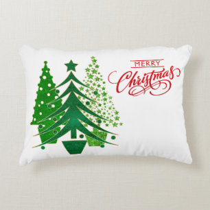 Merry Christmas Trees Pillow