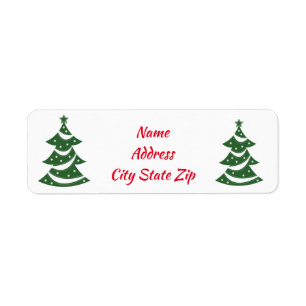**MERRY CHRISTMAS TREES** RETURN ADDRESS LABELS