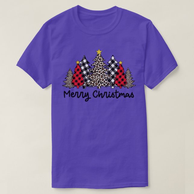 Merry Christmas Trees T-Shirt (Design Front)