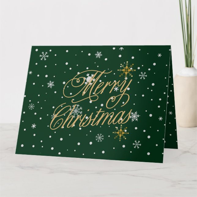  Merry Christmas Trendy Holiday  Card (Front)