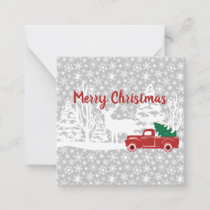 Merry Christmas truck and deer Card