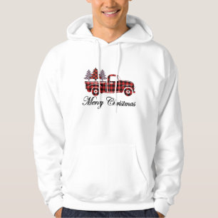 Merry Christmas Truck Cheetah Trees Hoodie
