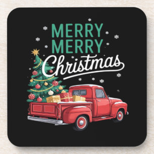 Merry Christmas Truck Family Essential Coaster