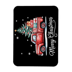 Merry Christmas Truck Funny Tree Essential Magnet