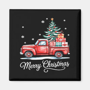 Merry Christmas Truck Funny Tree Essential Magnet