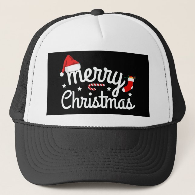 Merry Christmas  Trucker Hat (Front)