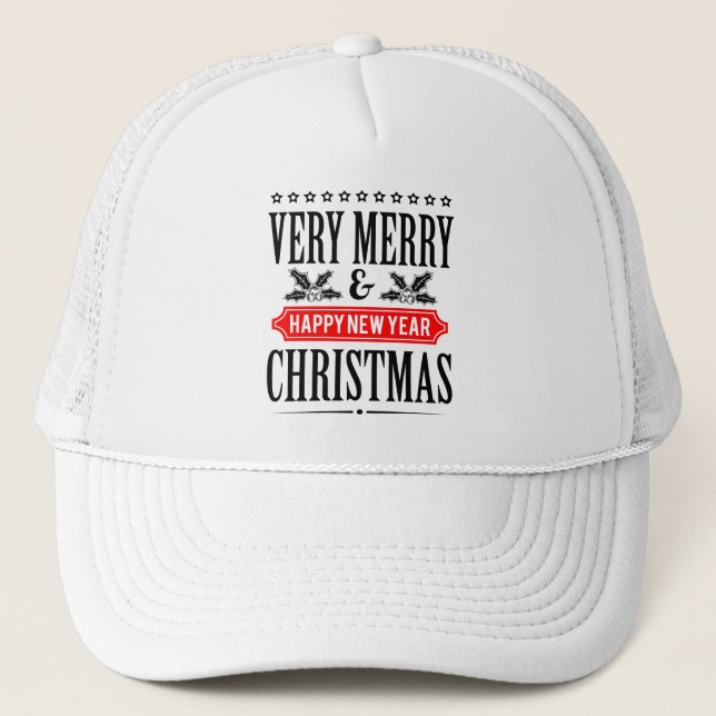 merry christmas trucker hat (Front)