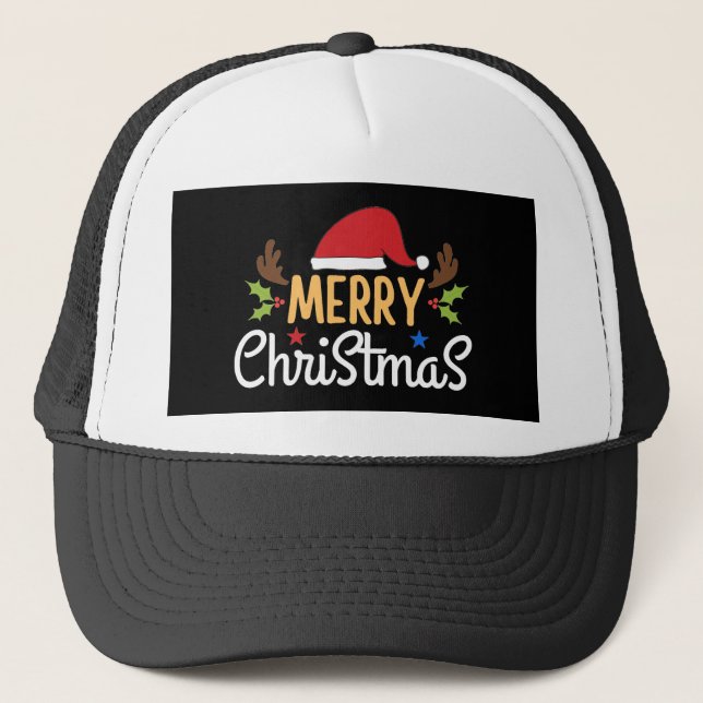 Merry Christmas Trucker Hat (Front)