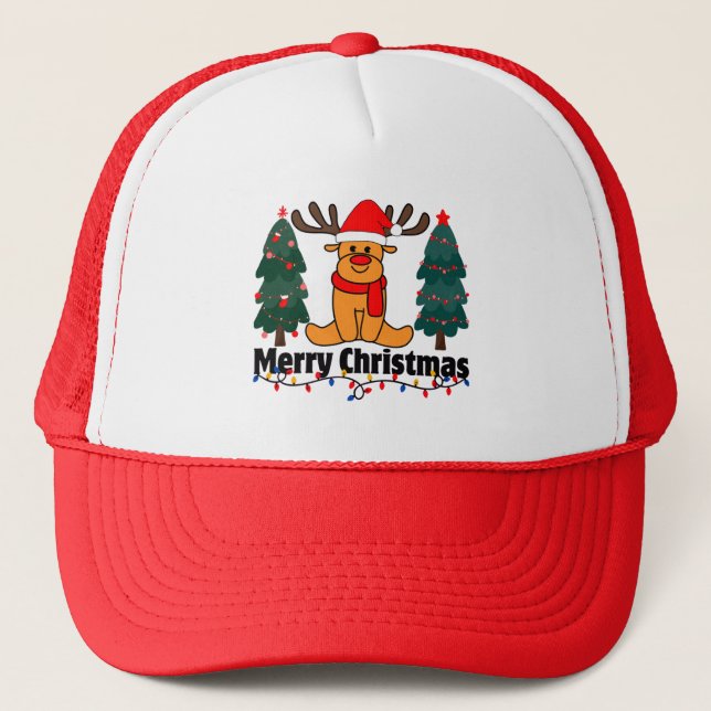 Merry Christmas Trucker Hat (Front)