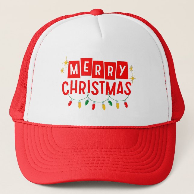 Merry Christmas Trucker Hat (Front)