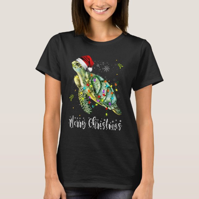 Merry Christmas Turtle T-Shirt (Front)