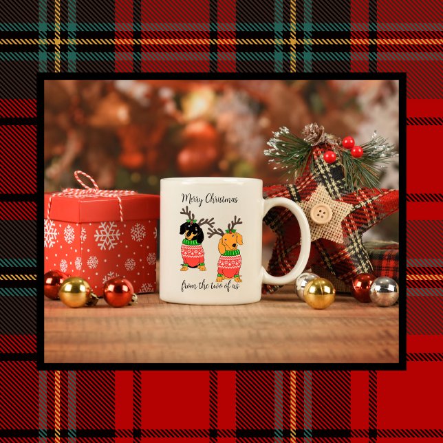 Merry Christmas Two Decked Out Dachshunds  Coffee Mug (Creator Uploaded)