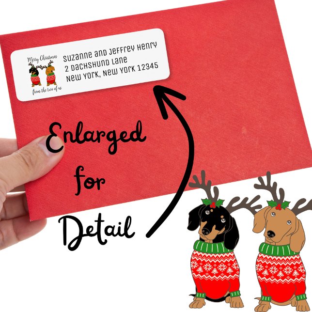 Merry Christmas Two Decked Out Dachshunds Holiday (Creator Uploaded)