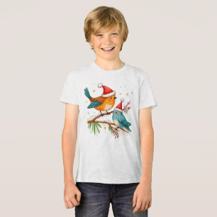 Merry Christmas Two Loving Birds  Tri-Blend Shirt