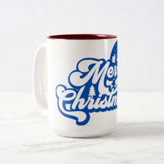 Merry Christmas Two-Tone Coffee Mug