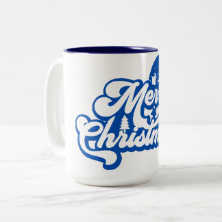 Merry Christmas Two-Tone Coffee Mug