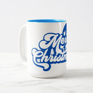 Merry Christmas Two-Tone Coffee Mug