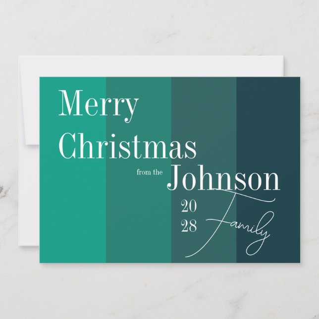 Merry Christmas Typography Non-Photo Holiday Card (Front)