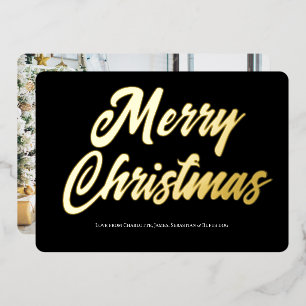 Merry Christmas Typography Photo Card